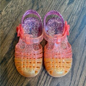 Cat & Jack Orange and Pink Gradient Jelly Sandals Toddler 7